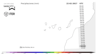 Canary Islands Rain forecast: 2017-02-22