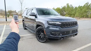 2023 Jeep Wagoneer L Carbide: Start Up, Walkaround, POV, Test Drive and Review