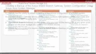 Creating a Backup of the Avaya B5800 Branch Gateway System Configuration Using Avaya Aura SMGR