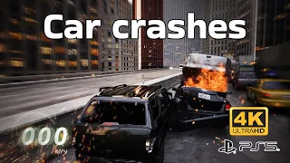 The Matrix Awakens Car crashes compilation | Test Unreal Engine 5 | Damage Overview | 4K 60fps PS5