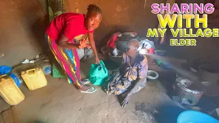 African Village Girl's Life//SHARING WITH AN ELDER IN MY VILLAGE// SHARING BLESSINGS