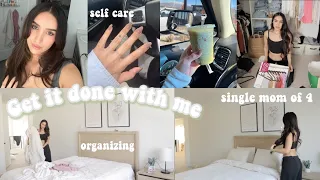 Get It done with Me! Organizing, Grocery Shopping & Self Care// Single mom of four 🫧🧋🎧💕