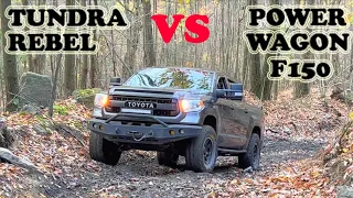 Tundra vs F150 vs Rebel Power Wagon 2021 Compilation 4x4 Off-Road Tombstone Claims Its First Truck!!