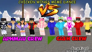 APHMAU DANCE CREW VS CASH DANCE CREW | CHICKEN WINGS MEME DANCE - Minecraft Animation