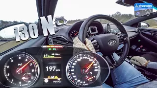 Hyundai i30 N (275hp) - 0-200 km/h acceleration (60FPS)