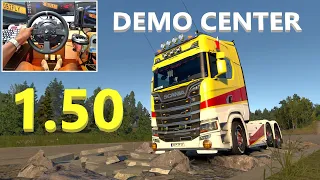 New ETS2 1.50 - Challenges inside Scania Demo Center - Steering Wheel PC Gameplay