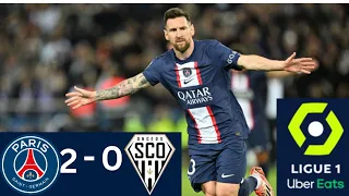 PSG 2-0 Angers SC0|Messi Goal|Highlights|Ligue 1