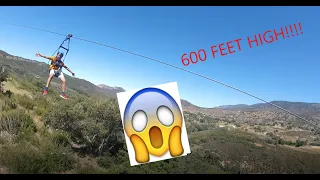 GoPro Footage of Zip-lining (600 FEET HIGH)!!!!!!