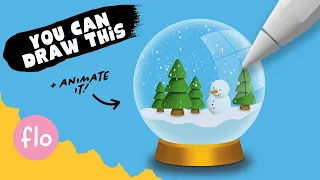 You Can Draw This SNOW GLOBE in PROCREATE - Plus FREE Procreate Brush