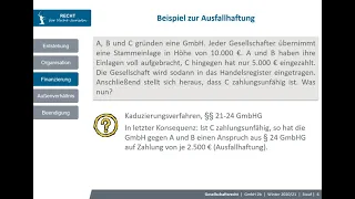 GmbH 2b - Innenverhältnis: Finanzierung