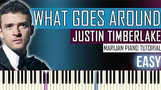 How To Play: Justin Timberlake - What Goes Around Comes Around | Piano Tutorial EASY + Sheets