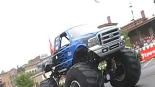 Bigfoot Truck Crushes Cars 2, Sponsored by Firestone and Tamaqua Tire Pros.