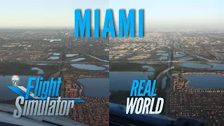 Microsoft Flight Simulator (MSFS2020) vs Real Life | Landing in Miami | A320 Cockpit