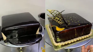 1 kg square chocolate cake | glaze effect | eggless cake