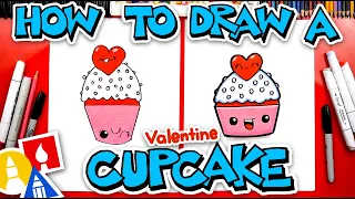 How To Draw A Valentine Cupcake