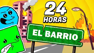 24 HORAS EN EL BARRIO | Cuadradito y Circulito Vlogs