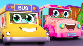 Wheels On The Bus Go Round And Round, Vehicles Song for Kids