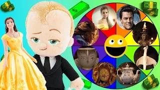 Beauty & The Beast Movie and Boss Baby Spin the Wheel Game! Belle, Beast & Lumiere Learn Colors Fun!