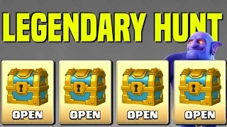 Clash Royale | Chest Opening | Continuing The Legendary Card Hunt | 4 Gold, 1 Crown