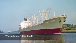 Schiffsverkehr im Nord-Ostsee-Kanal 1970