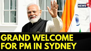 PM Modi In Australia | Indian Diaspora Gives A Grand Welcome To PM Narendra Modi In Sydney | News18