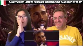 Sanremo 2023 - Marco Mengoni e Kingdom Choir cantano 'Let it be'  | 🇩🇰NielsensTV REACTION😱