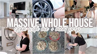 HUGE CLEAN WITH ME WHOLE HOUSE CLEANING | MAJOR CLEANING MOTIVATION + MY FAVORITE LUNCH MEAL PREP