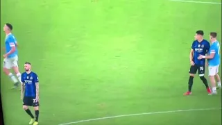 Luiz Felipe celebra con ex compañero Joaquín Correa