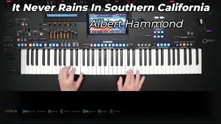 It Never Rains In Southern California - Albert Hammond, Cover auf Genos 2 mit titelbezogenem Style.