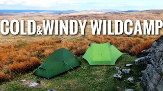 COLD & WINDY DARTMOOR WILD CAMPING - Steeperton Tor (Lanshan 2 & Naturehike Cloud Up 2)