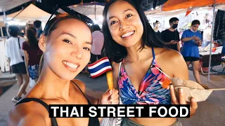 STREET FOOD Heaven in THAILAND- Trying Thai Street Food in ChiangMai Biggest Night Market. 🇹🇭