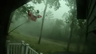 Cedar Rapids Iowa Derecho 2020 - 4k compilation: gusts+deer panics+flood!