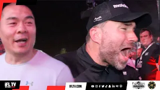 WOW!! - EDDIE HEARN ABSOLUTELY SHOOK BY ZHILEI ZHANG AS HE IS CAUGHT ISSUING DEONTAY WILDER WAR CRY