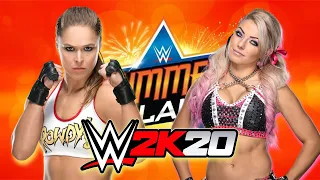 WWE 2K20 - Ronda Rousey vs Alexa Bliss - Gameplay PS4