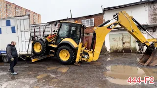 Погрузка Caterpillar в фуру Мега/ Loading a Caterpillar excavator into a mega truck