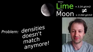 ◆ Accurate density of the Moon seemed to NO LONGER match Lime ... but then I noticed that it does!