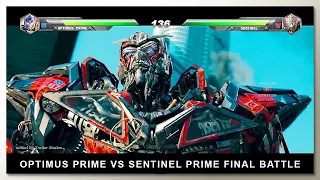 Optimus Prime vs Sentinel Prime with Healthbars