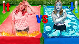 Chaude Vs Froide Piscine Challenge !