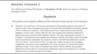 Oxytocin | IELTS 13 Reading Answers with Explanation