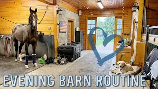 EVENING BARN ROUTINE | Fall 2022 • Feeding the Horses and Barn Chores on the Farm // EQUESTRIAN VLOG