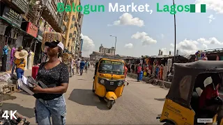 Balogun Market, Lagos walking tour in 4K