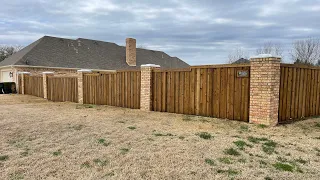 6’ & 8’ pre-stained board on board with steel frame gates