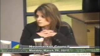 Councillor Maddie Di Muccio storms out of a March 26 Newmarket council meeting