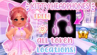 *ALL TOKEN LOCATIONS + CODE!* FREE KITTY HEADPHONES! *Easy Guide!* Royale High Tea Spill New Updates