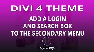 Divi 4 Add A Login And Search Box To The Secondary Menu