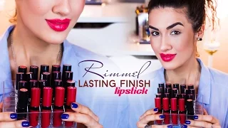 Rimmel Lasting Finish Lipstick | by Kate ♡ Matte | Ревью + 20 Свотчей на Губах | 3 Линейки