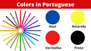 Learn The Colors in Portuguese.Learn Portuguese.As Cores.