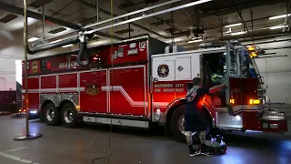 Baltimore City FD Rescue 1 goes on a run