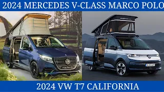 2024 Mercedes-Benz V-Class Marco Polo Vs. 2024 Volkswagen T7 California – Camper Van Comparison