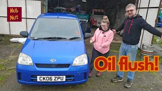 Daihatsu L251 oil flush, with heated hoodies!